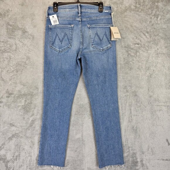 Mother Jeans Womens 31 Mid Rise Dazzler Ankle Fray Stretch Riding Cliffside - Picture 10 of 16